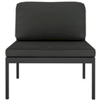 Ensemble de salon de jardin modulable vidaXL avec table et canapé d'angle en aluminium anthracite - 70 x 70 x 65 cm