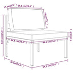 Ensemble de salon de jardin modulable vidaXL avec table et canapé d'angle en aluminium anthracite - 70 x 70 x 65 cm