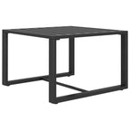 Ensemble de salon de jardin modulable vidaXL avec table et canapé d'angle en aluminium anthracite - 70 x 70 x 65 cm