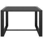 Ensemble de salon de jardin modulable vidaXL avec table et canapé d'angle en aluminium anthracite - 70 x 70 x 65 cm