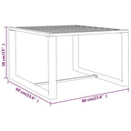 Ensemble de salon de jardin modulable vidaXL avec table et canapé d'angle en aluminium anthracite - 70 x 70 x 65 cm