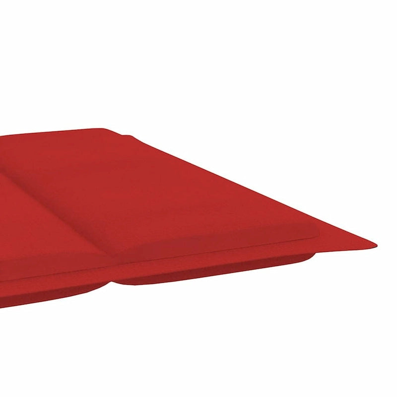 Chaise longue de jardin vidaXL avec coussin, en bois d'acacia massif - 72,4 x 21,7 x 25,2