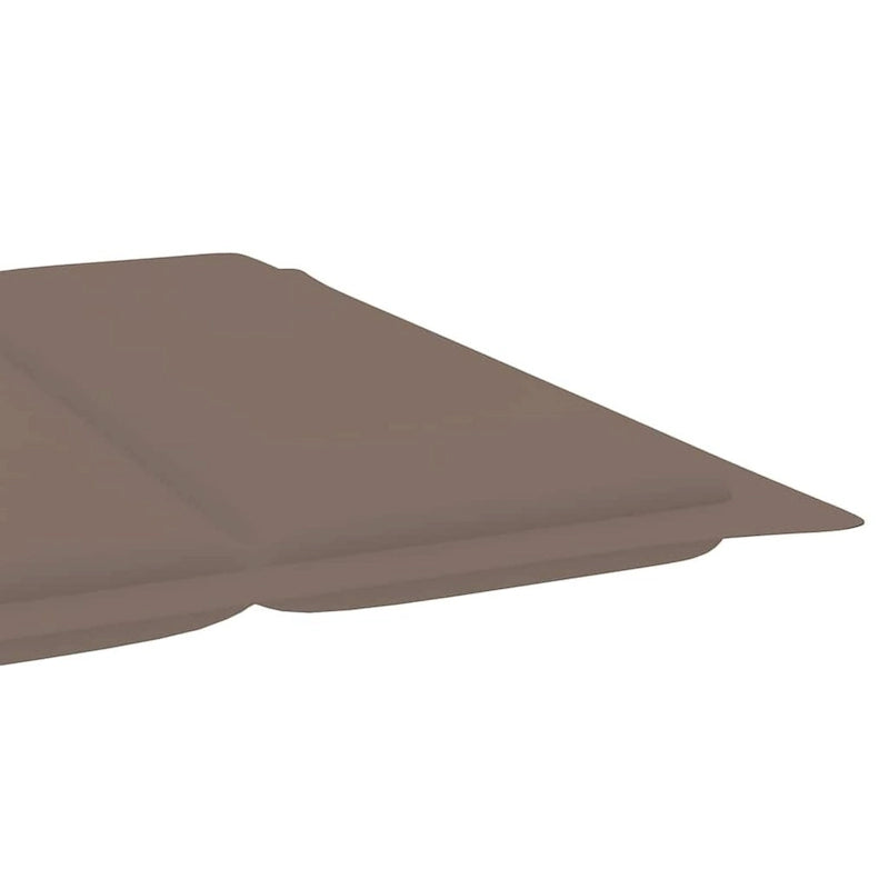 Chaise longue de jardin vidaXL avec coussin, en bois d'acacia massif - 72,4 x 21,7 x 25,2