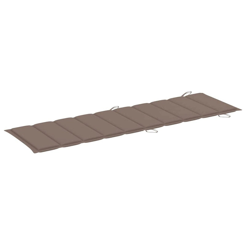 Chaise longue de jardin vidaXL avec coussin, en bois d'acacia massif - 72,4 x 21,7 x 25,2