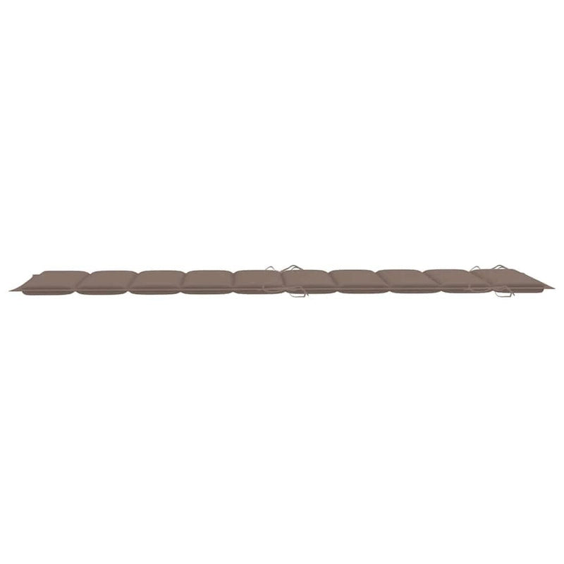 Chaise longue de jardin vidaXL avec coussin, en bois d'acacia massif - 72,4 x 21,7 x 25,2