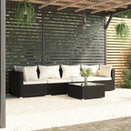 Canapé d'angle de patio vidaXL, canapé deux places, fauteuil d'extérieur en rotin synthétique