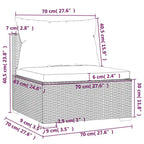 Canapé d'angle de patio vidaXL, canapé deux places, fauteuil d'extérieur en rotin synthétique