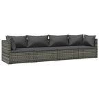 Canapé d'angle de patio vidaXL, canapé deux places, fauteuil d'extérieur en rotin synthétique
