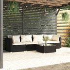 Canapé d'angle de patio vidaXL, canapé deux places, fauteuil d'extérieur en rotin synthétique