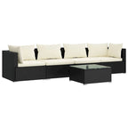 Canapé d'angle de patio vidaXL, canapé deux places, fauteuil d'extérieur en rotin synthétique