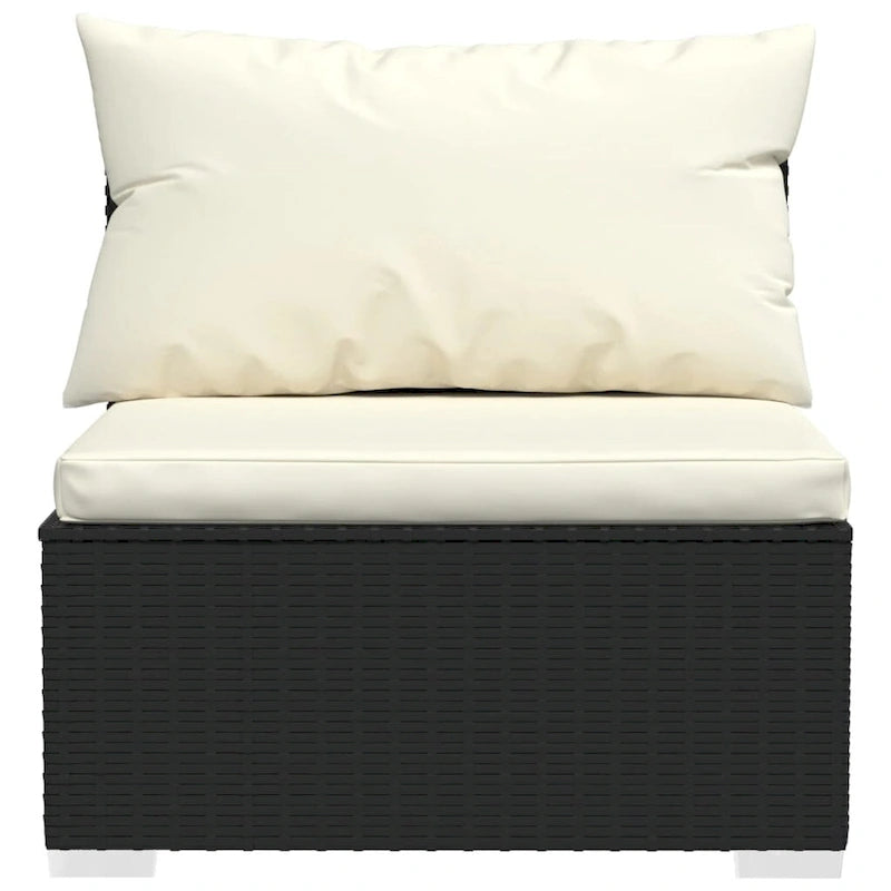 Canapé d'angle de patio vidaXL, canapé deux places, fauteuil d'extérieur en rotin synthétique