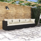 Canapé d'angle de patio vidaXL, canapé deux places, fauteuil d'extérieur en rotin synthétique