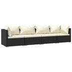 Canapé d'angle de patio vidaXL, canapé deux places, fauteuil d'extérieur en rotin synthétique