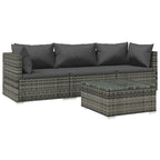 Canapé d'angle de patio vidaXL, canapé deux places, fauteuil d'extérieur en rotin synthétique