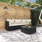 Canapé d'angle de patio vidaXL, canapé deux places, fauteuil d'extérieur en rotin synthétique