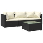 Canapé d'angle de patio vidaXL, canapé deux places, fauteuil d'extérieur en rotin synthétique