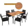 Ensemble table et chaises de jardin en rotin Costway 7 pièces avec coussins - Voir les détails