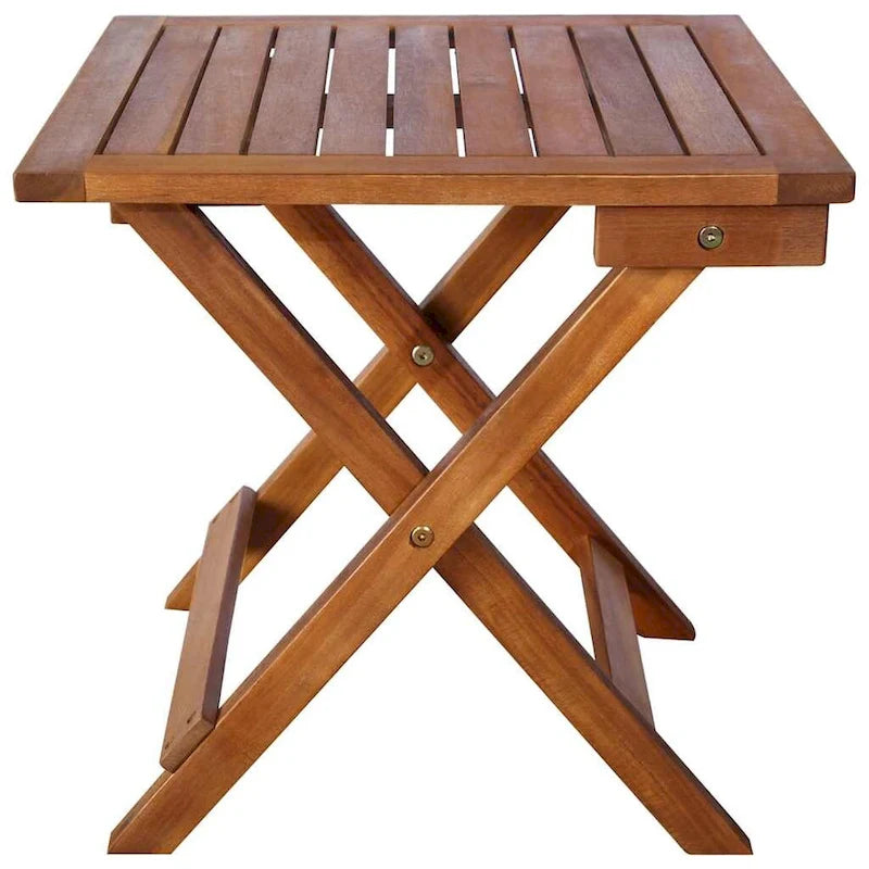 Ensemble de 2 chaises longues vidaXL avec table et coussins en bois d'acacia massif - 72,4 x 21,7 x 25,2