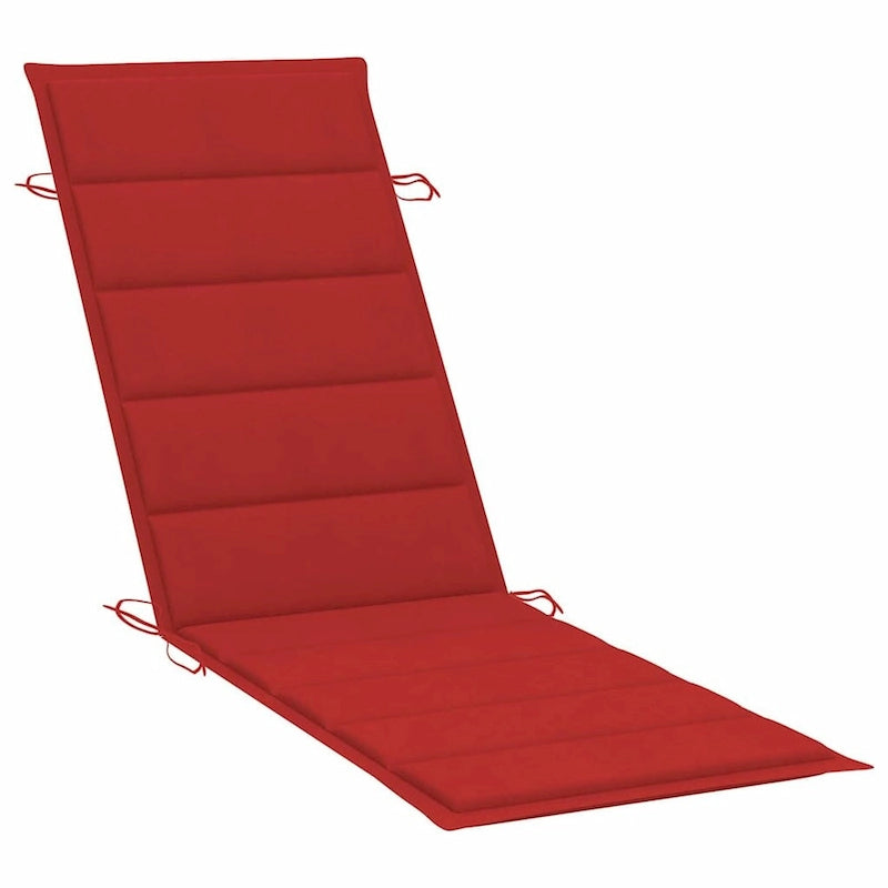 Ensemble de 2 chaises longues vidaXL avec table et coussins en bois d'acacia massif - 72,4 x 21,7 x 25,2