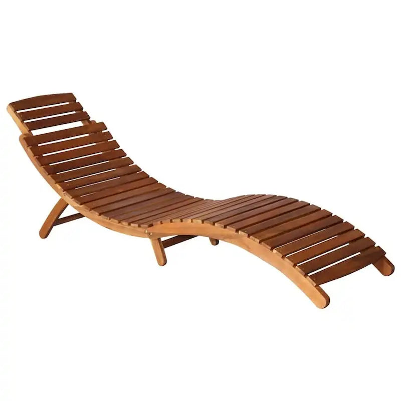 Ensemble de 2 chaises longues vidaXL avec table et coussins en bois d'acacia massif - 72,4 x 21,7 x 25,2
