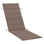 Ensemble de 2 chaises longues vidaXL avec table et coussins en bois d'acacia massif - 72,4 x 21,7 x 25,2
