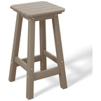 Tabourets de comptoir carrés d'extérieur Polytrends Laguna HDPE tous temps 24 pouces (ensemble de 3)