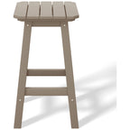 Tabourets de comptoir carrés d'extérieur Polytrends Laguna HDPE tous temps 24 pouces (ensemble de 3)
