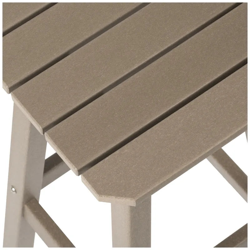Tabourets de comptoir carrés d'extérieur Polytrends Laguna HDPE tous temps 24 pouces (ensemble de 3)