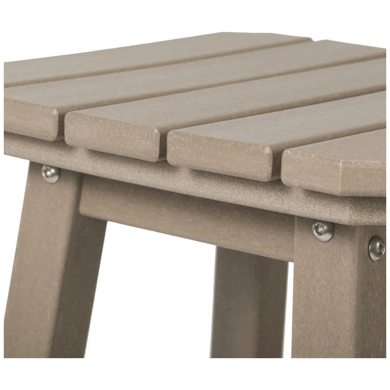 Tabourets de comptoir carrés d'extérieur Polytrends Laguna HDPE tous temps 24 pouces (ensemble de 3)