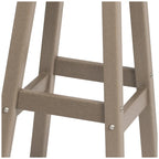 Tabourets de comptoir carrés d'extérieur Polytrends Laguna HDPE tous temps 24 pouces (ensemble de 3)
