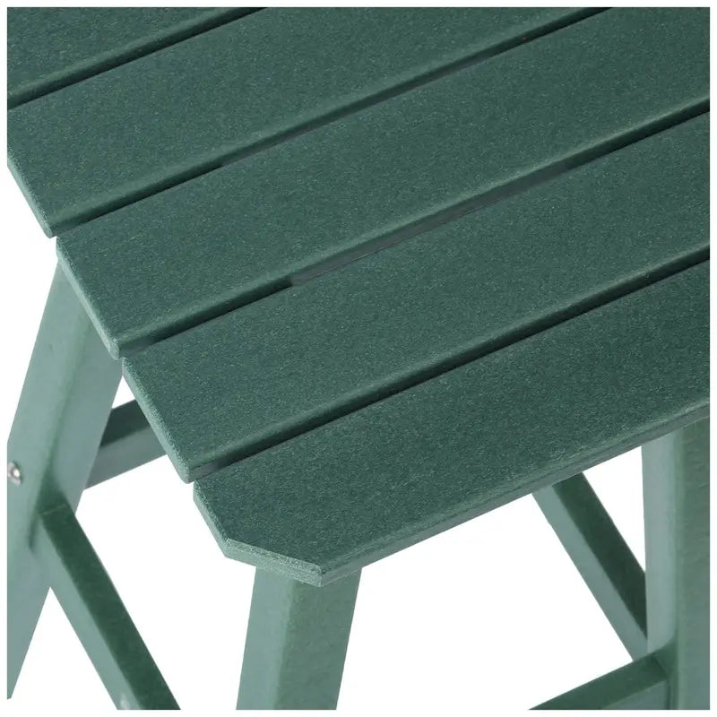 Tabourets de comptoir carrés d'extérieur Polytrends Laguna HDPE tous temps 24 pouces (ensemble de 3)