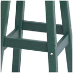 Tabourets de comptoir carrés d'extérieur Polytrends Laguna HDPE tous temps 24 pouces (ensemble de 3)