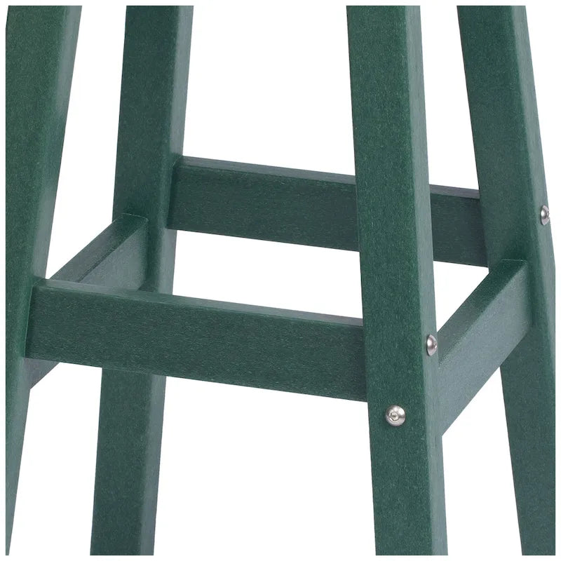 Tabourets de comptoir carrés d'extérieur Polytrends Laguna HDPE tous temps 24 pouces (ensemble de 3)