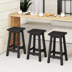 Tabourets de comptoir carrés d'extérieur Polytrends Laguna HDPE tous temps 24 pouces (ensemble de 3)