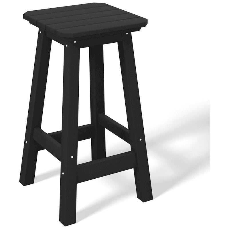 Tabourets de comptoir carrés d'extérieur Polytrends Laguna HDPE tous temps 24 pouces (ensemble de 3)