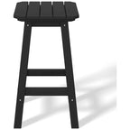 Tabourets de comptoir carrés d'extérieur Polytrends Laguna HDPE tous temps 24 pouces (ensemble de 3)