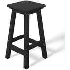 Tabourets de comptoir carrés d'extérieur Polytrends Laguna HDPE tous temps 24 pouces (ensemble de 3)