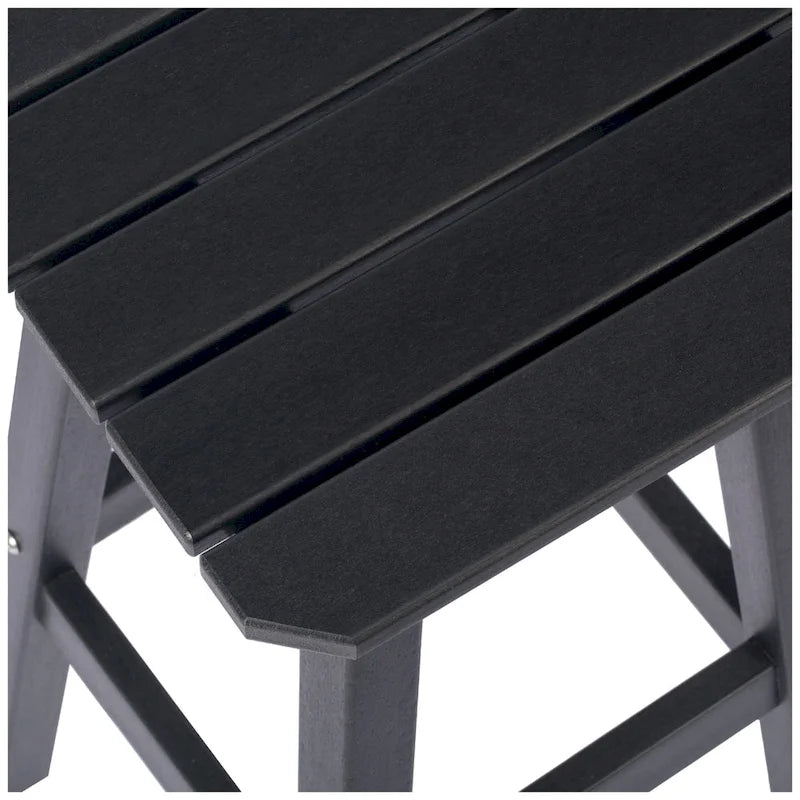 Tabourets de comptoir carrés d'extérieur Polytrends Laguna HDPE tous temps 24 pouces (ensemble de 3)