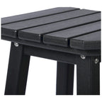Tabourets de comptoir carrés d'extérieur Polytrends Laguna HDPE tous temps 24 pouces (ensemble de 3)