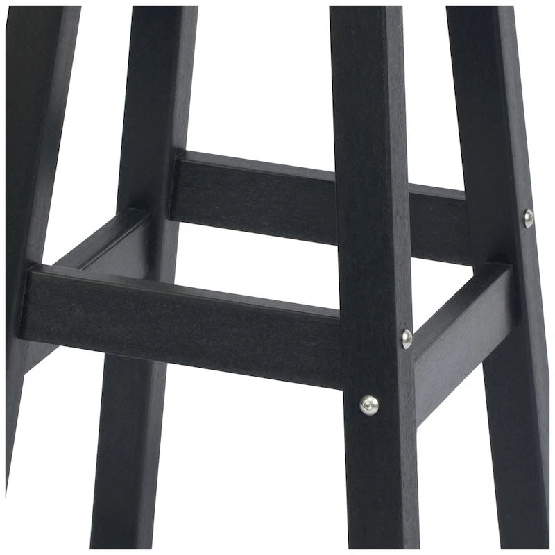 Tabourets de comptoir carrés d'extérieur Polytrends Laguna HDPE tous temps 24 pouces (ensemble de 3)