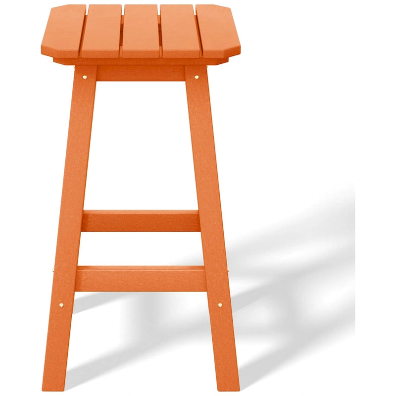 Tabourets de comptoir carrés d'extérieur Polytrends Laguna HDPE tous temps 24 pouces (ensemble de 3)