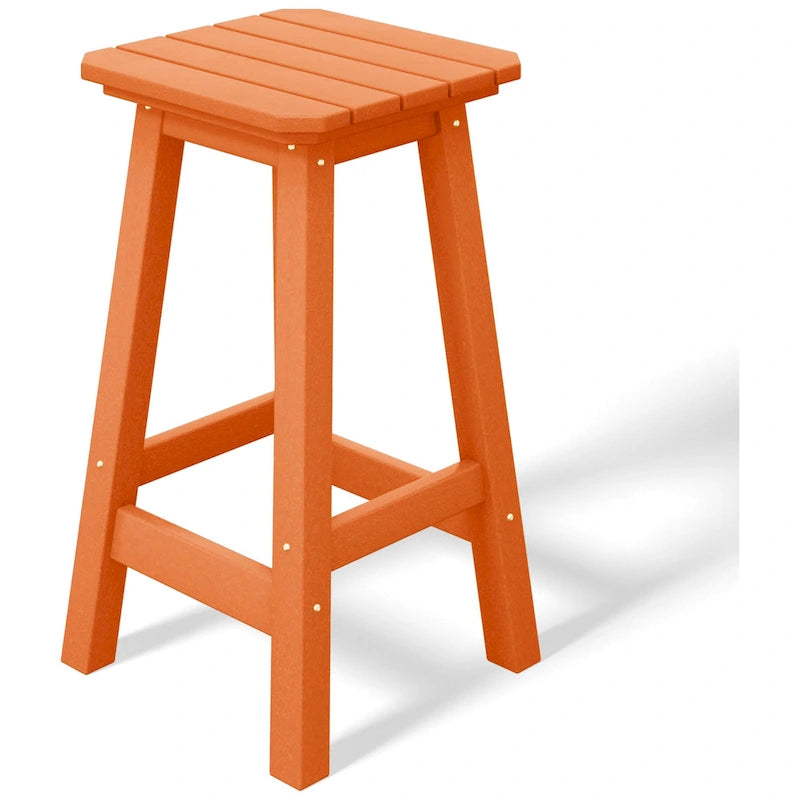 Tabourets de comptoir carrés d'extérieur Polytrends Laguna HDPE tous temps 24 pouces (ensemble de 3)