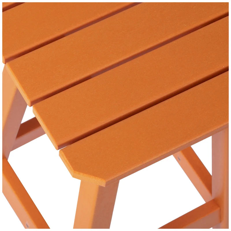 Tabourets de comptoir carrés d'extérieur Polytrends Laguna HDPE tous temps 24 pouces (ensemble de 3)