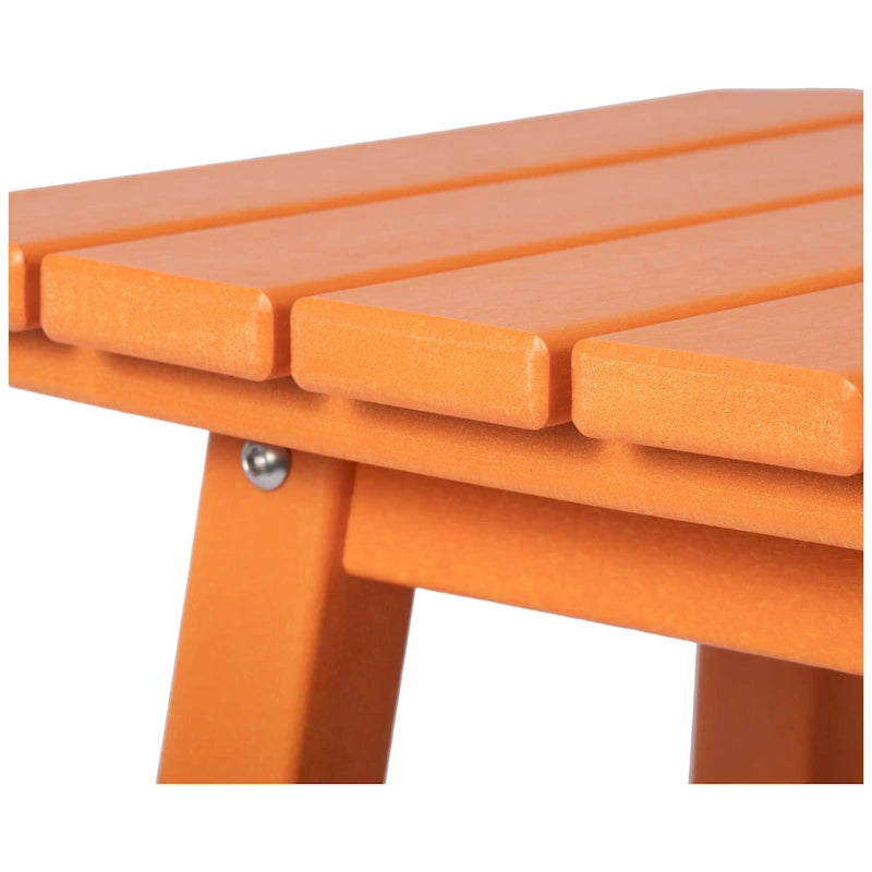 Tabourets de comptoir carrés d'extérieur Polytrends Laguna HDPE tous temps 24 pouces (ensemble de 3)