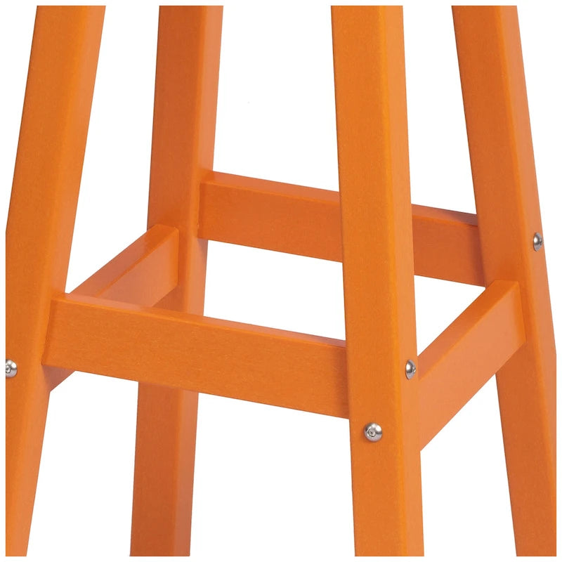 Tabourets de comptoir carrés d'extérieur Polytrends Laguna HDPE tous temps 24 pouces (ensemble de 3)