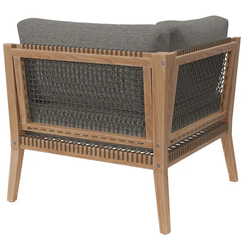 Chaise d'angle de patio en bois de teck Clearwater Outdoor