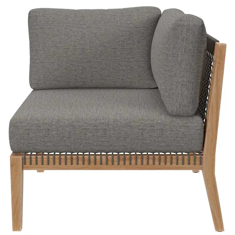 Chaise d'angle de patio en bois de teck Clearwater Outdoor