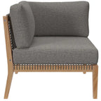 Chaise d'angle de patio en bois de teck Clearwater Outdoor