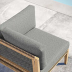 Chaise d'angle de patio en bois de teck Clearwater Outdoor