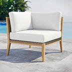 Chaise d'angle de patio en bois de teck Clearwater Outdoor